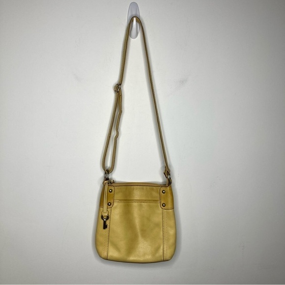 Fossil vintage‎ yellow leather crossbody bag - Picture 7 of 9